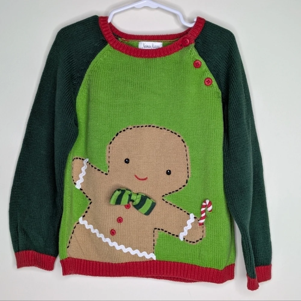 Neiman Marcus Gingerbread Man Sweater 4/5